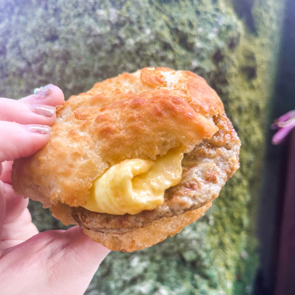 Sausage, Egg and Cheese Biscuit from Pongu Pongu