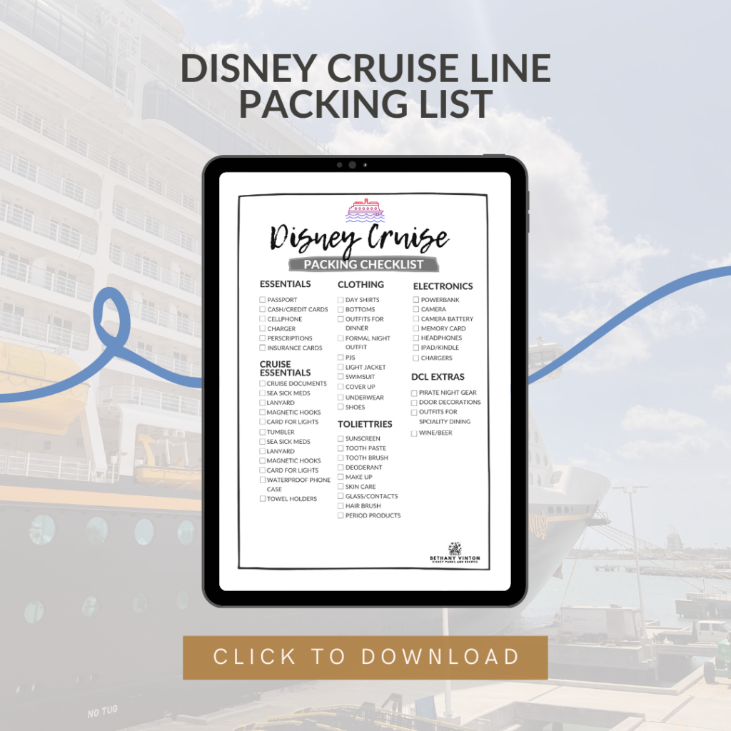 disney cruise packing list printable